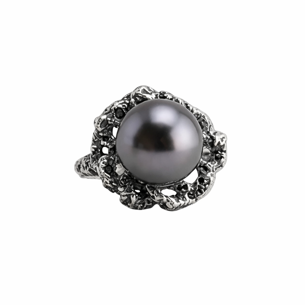 Sterling Silver Tahitian Pearl Ring
