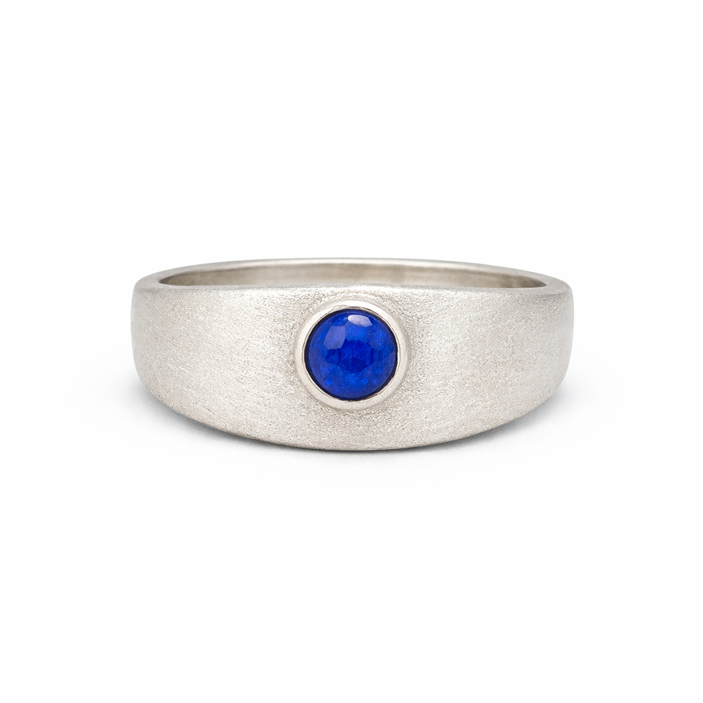 Sterling Silver Blue Sapphire Ring