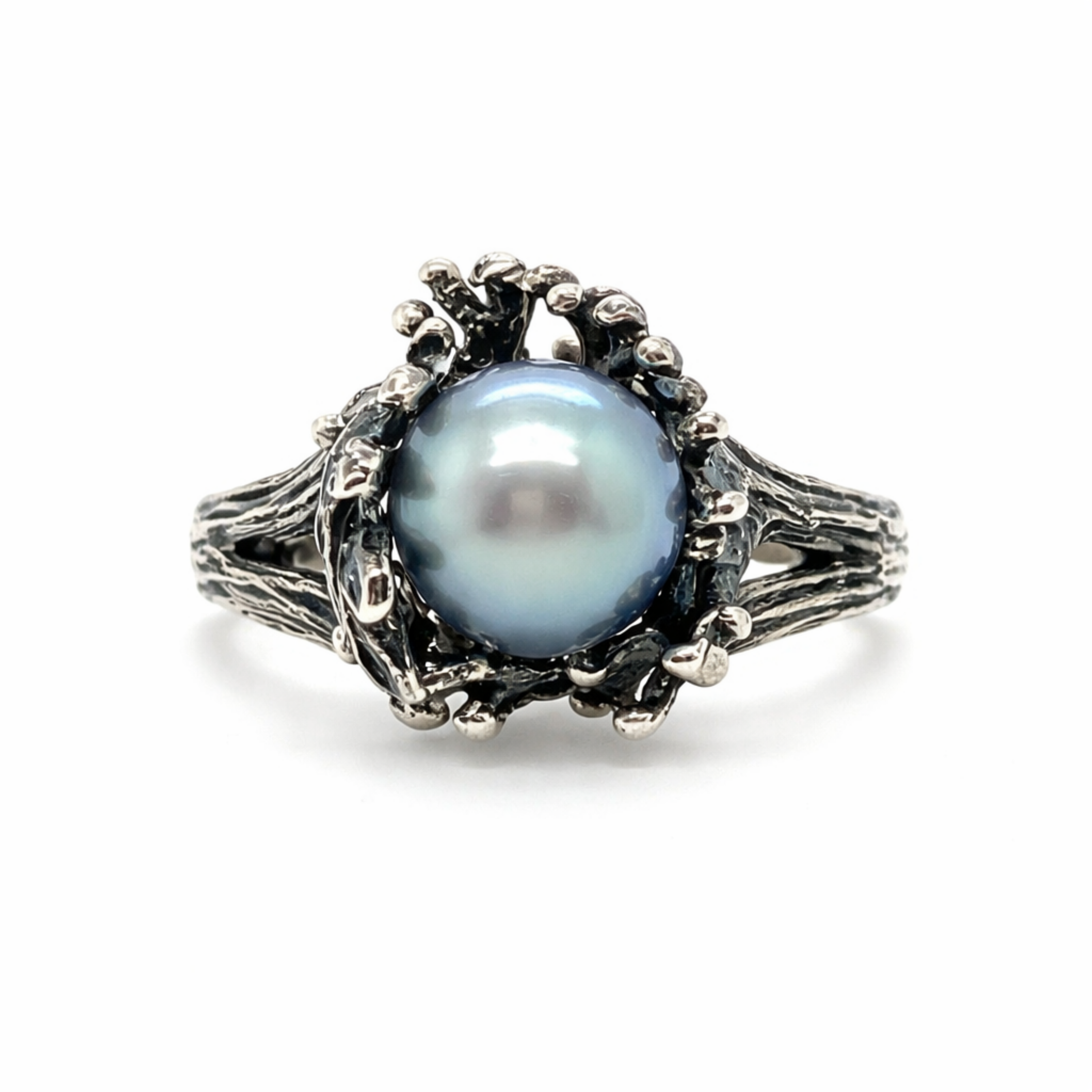 Sterling Silver Tahitian Pearl Solitaire Ring