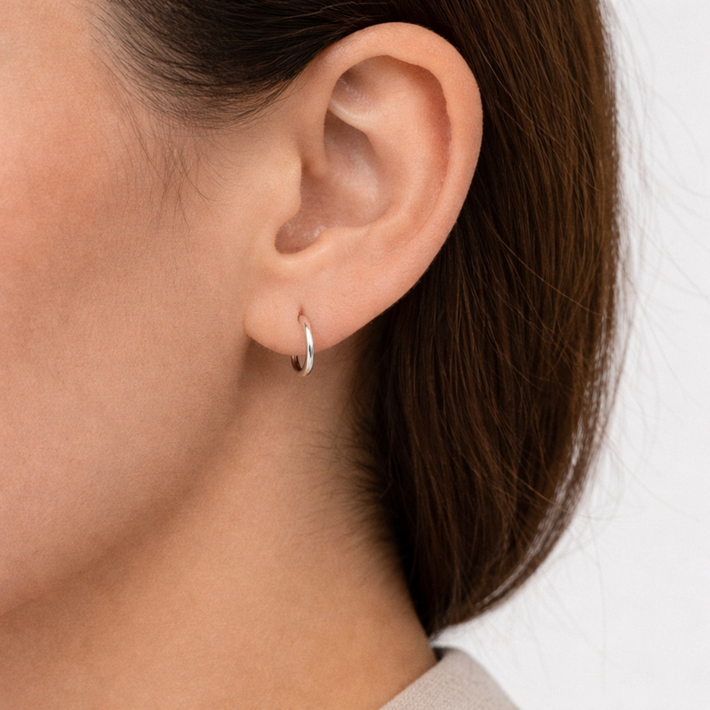 Sterling Silver Small Hoop Earrings