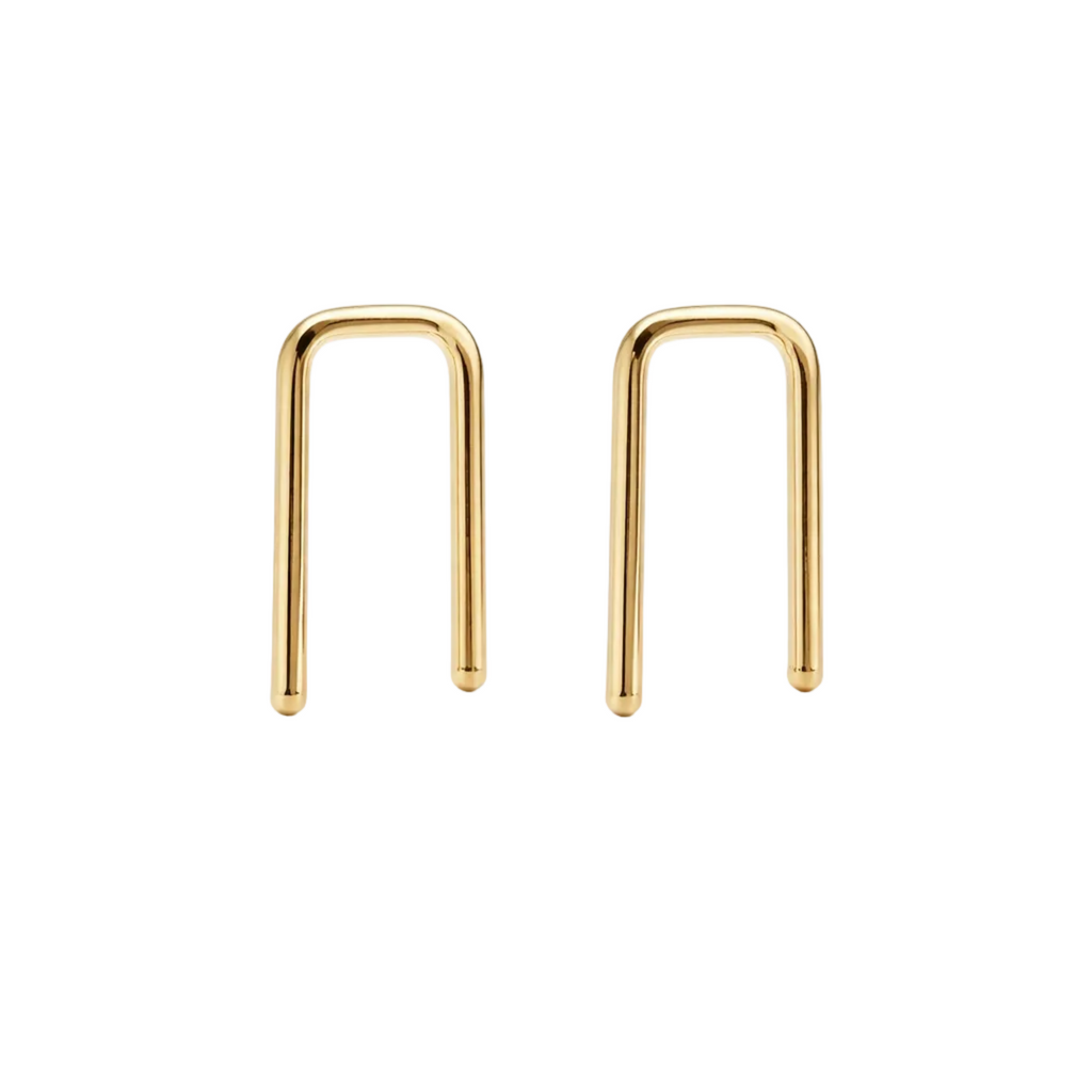 18 GA Gold-Filled U Arc Minimalist Earrings