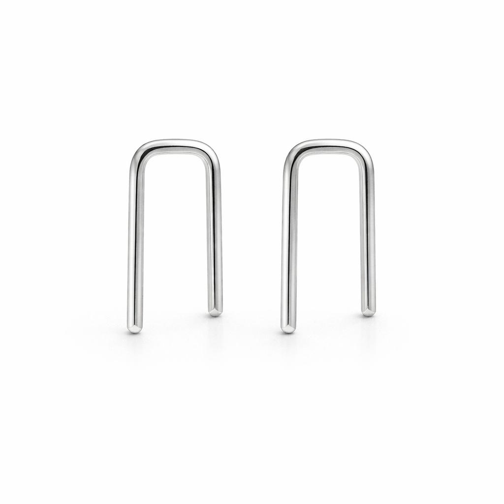 18 GA Gold-Filled U Arc Minimalist Earrings