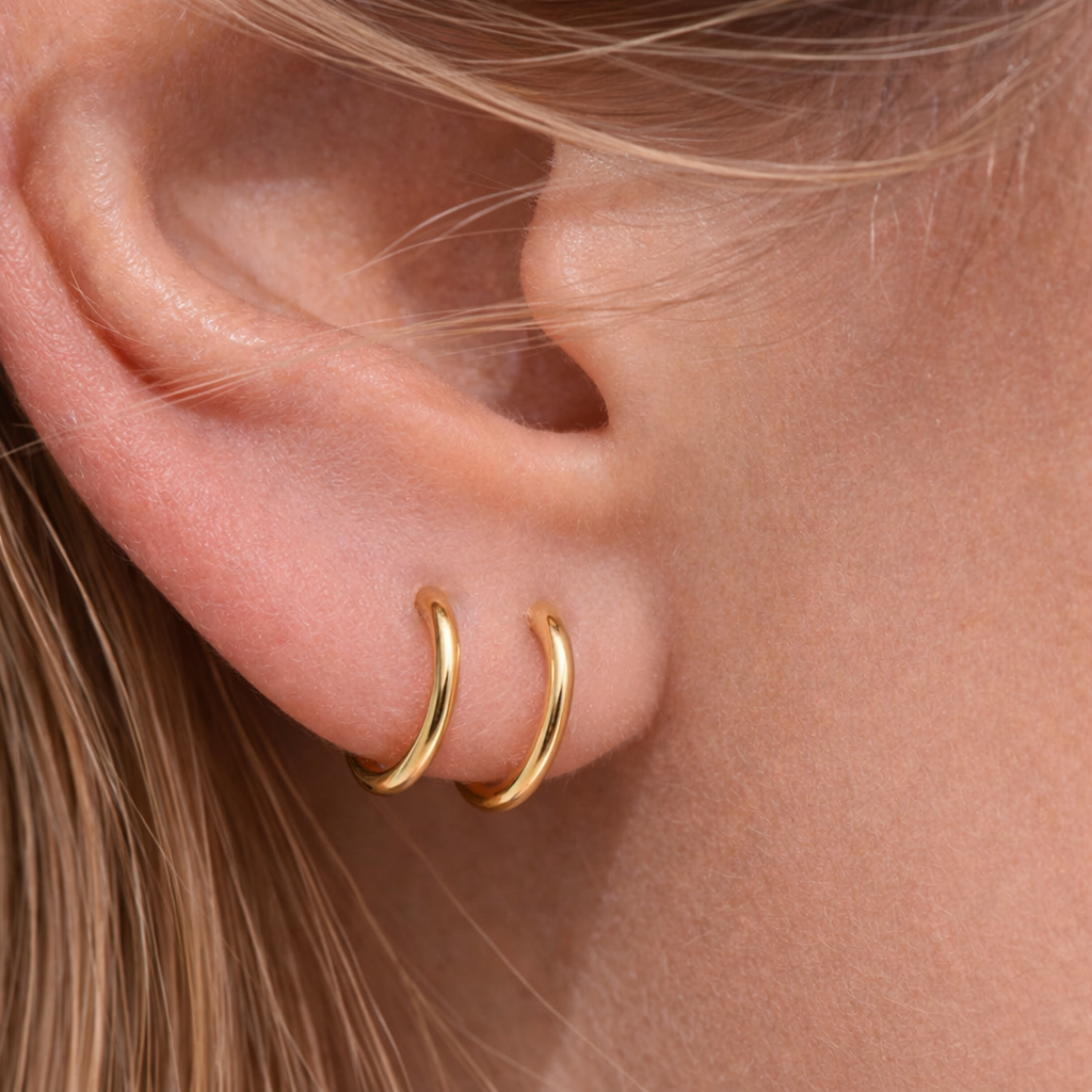Gold-Filled Open Hoop Earrings