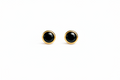 Gold-Filled Black Onyx Stud Earrings
