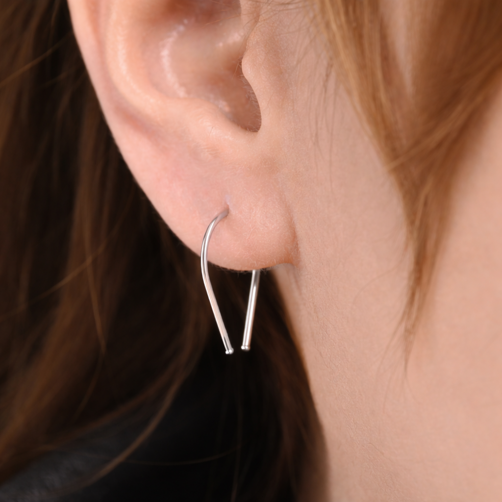 18 GA Teardrop Hoop Earrings