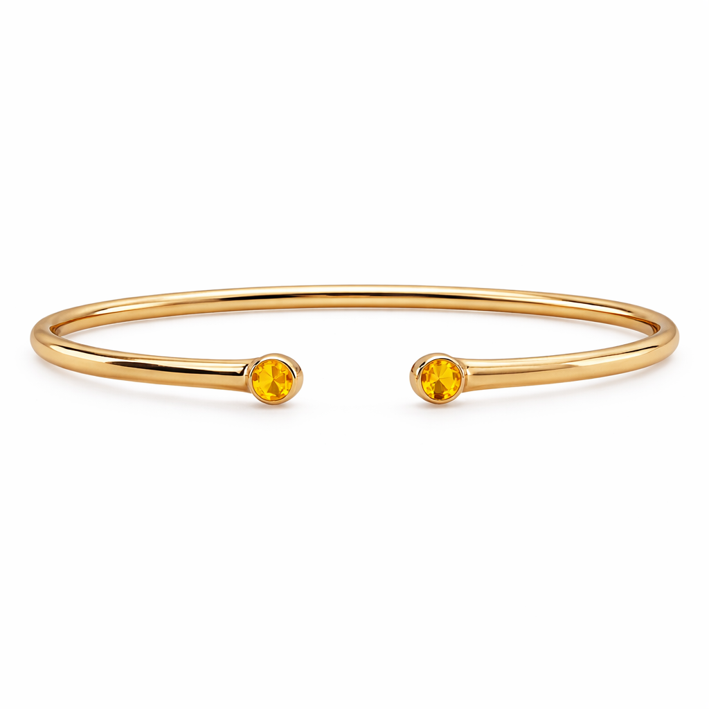 Citrine Open Cuff Bracelet