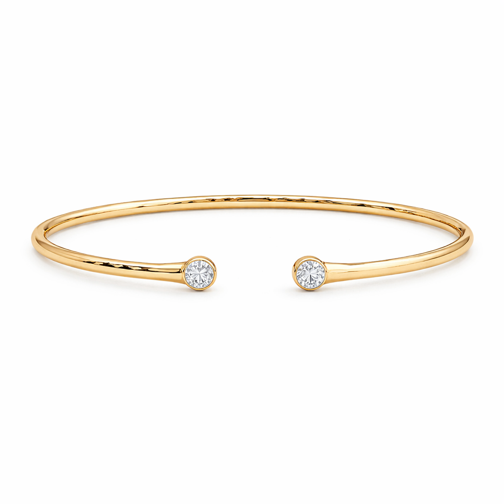 Cubic Zirconia Open Cuff Bracelet