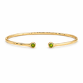Green Peridot Open Cuff Bracelet