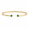 Emerald Open Cuff Bracelet