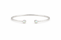 White Opal Open Cuff Bracelet