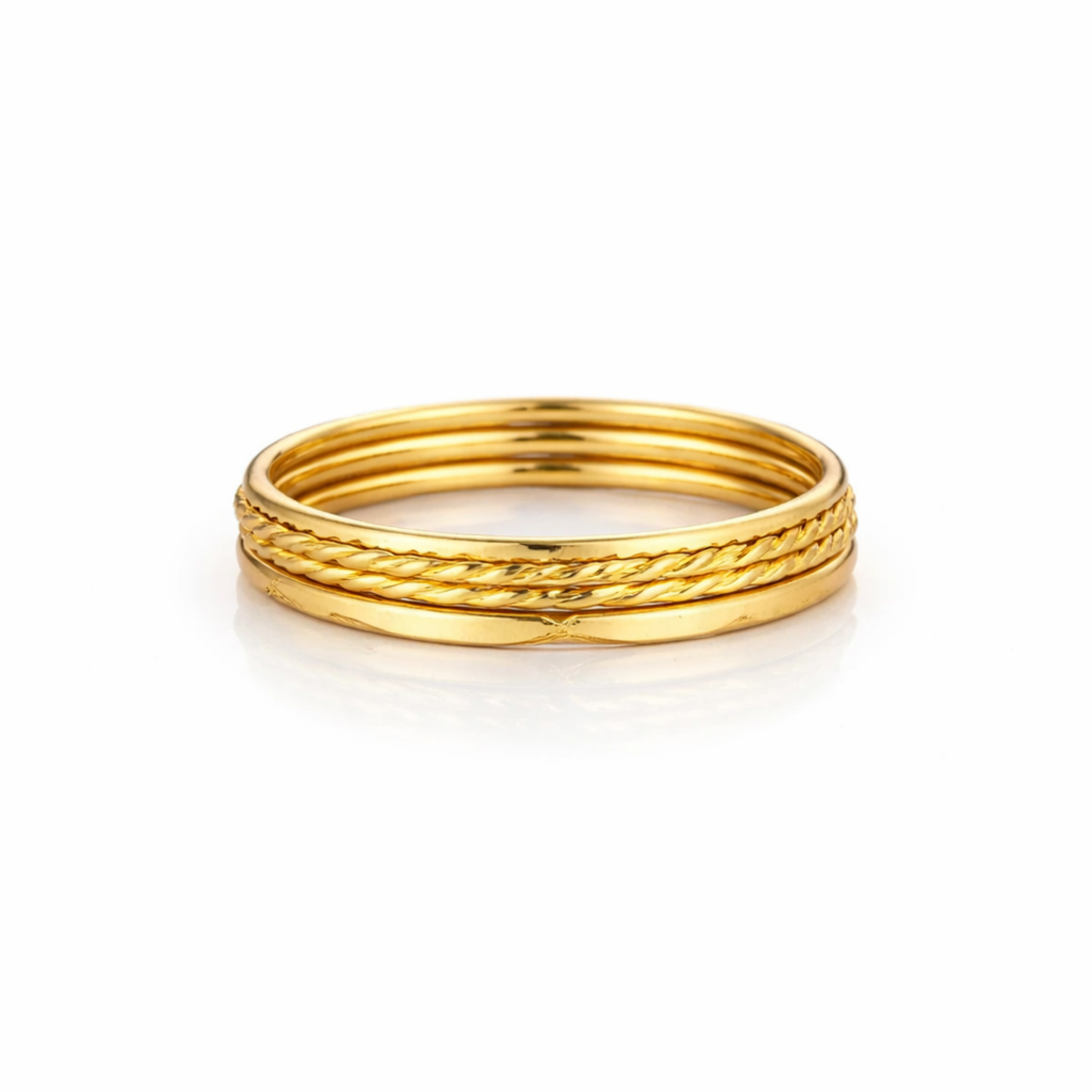 14K Gold Filled Stacking Ring Set (7 Rings)
