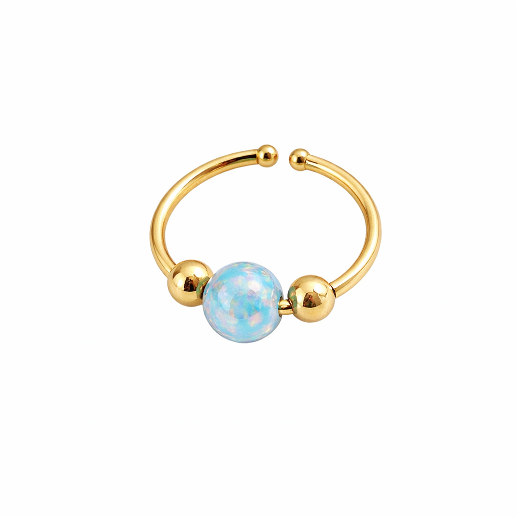 Light Blue Opal Nose Hoop