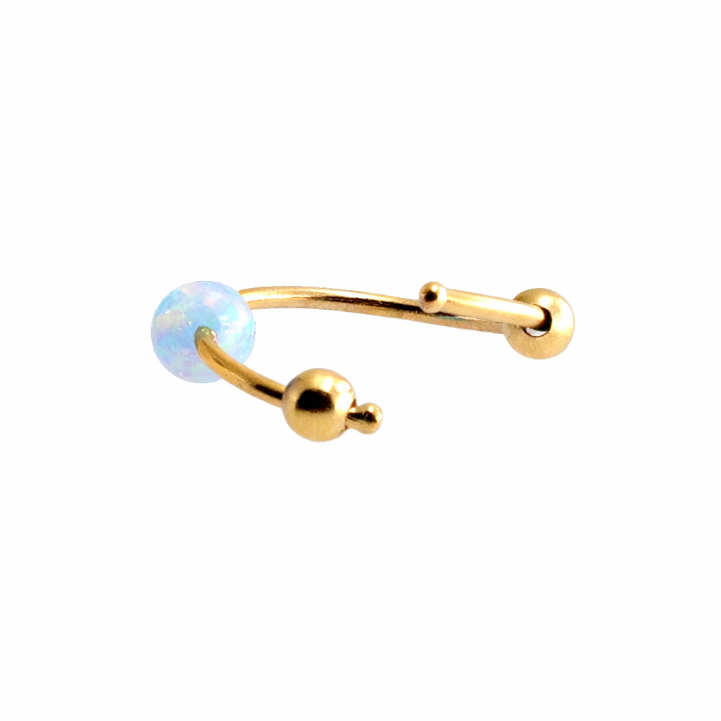 Light Blue Opal Nose Hoop
