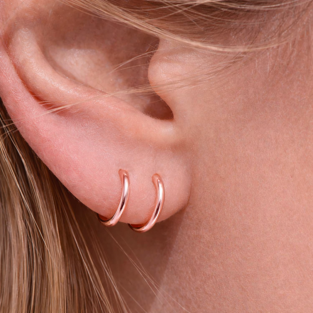 Rose Gold-Filled Open Hoop Earrings