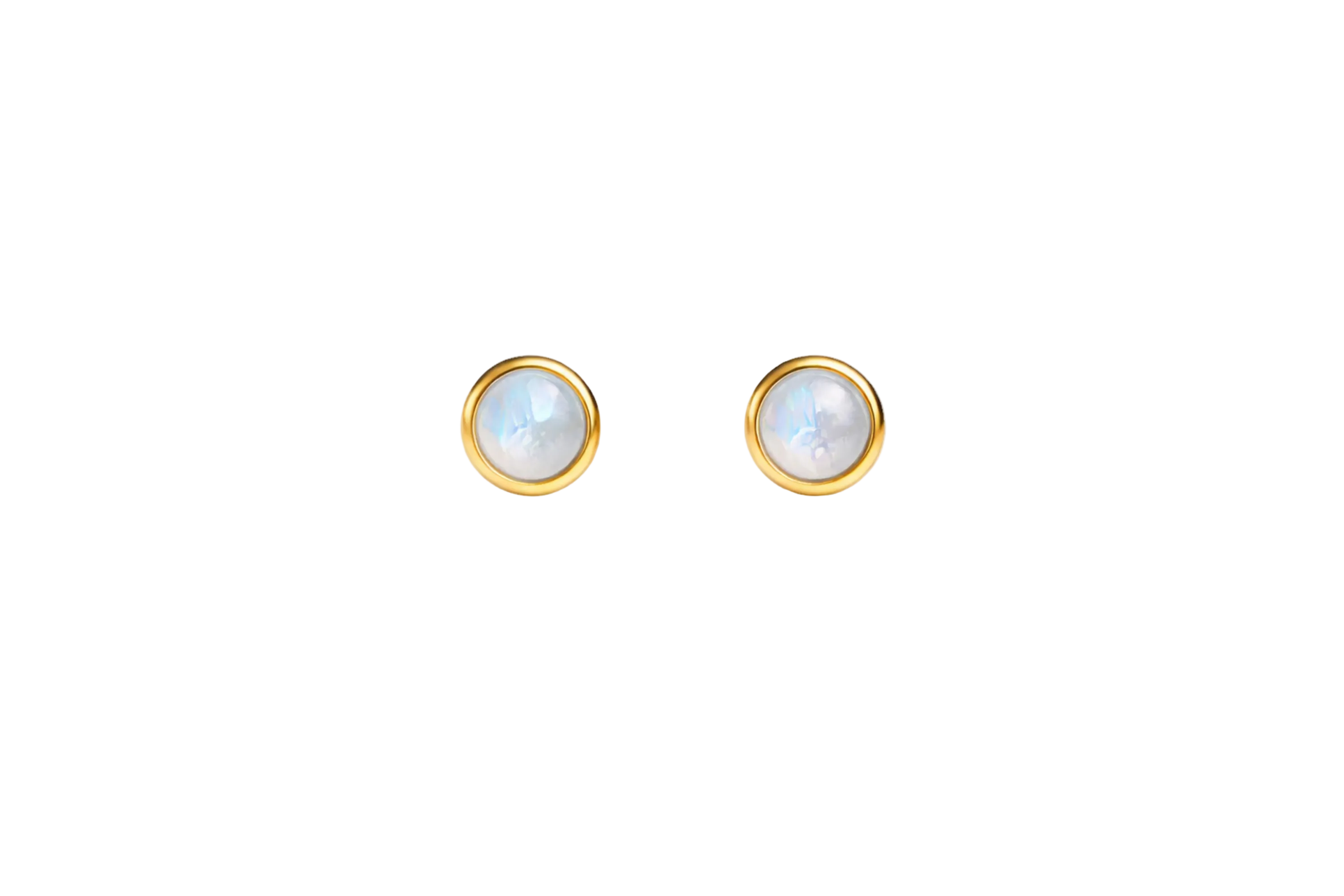 Gold-Filled Moonstone Stud Earrings