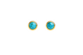 14k Gold Filled Turquoise Stud Earrings, 4 mm