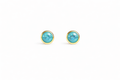 Gold-Filled Matte Turquoise Stud Earrings