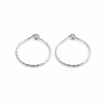 Sterling Silver Hammered Small Hoop Earrings