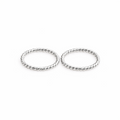 Sterling Silver Extra Small Twisted Hoop Earrings
