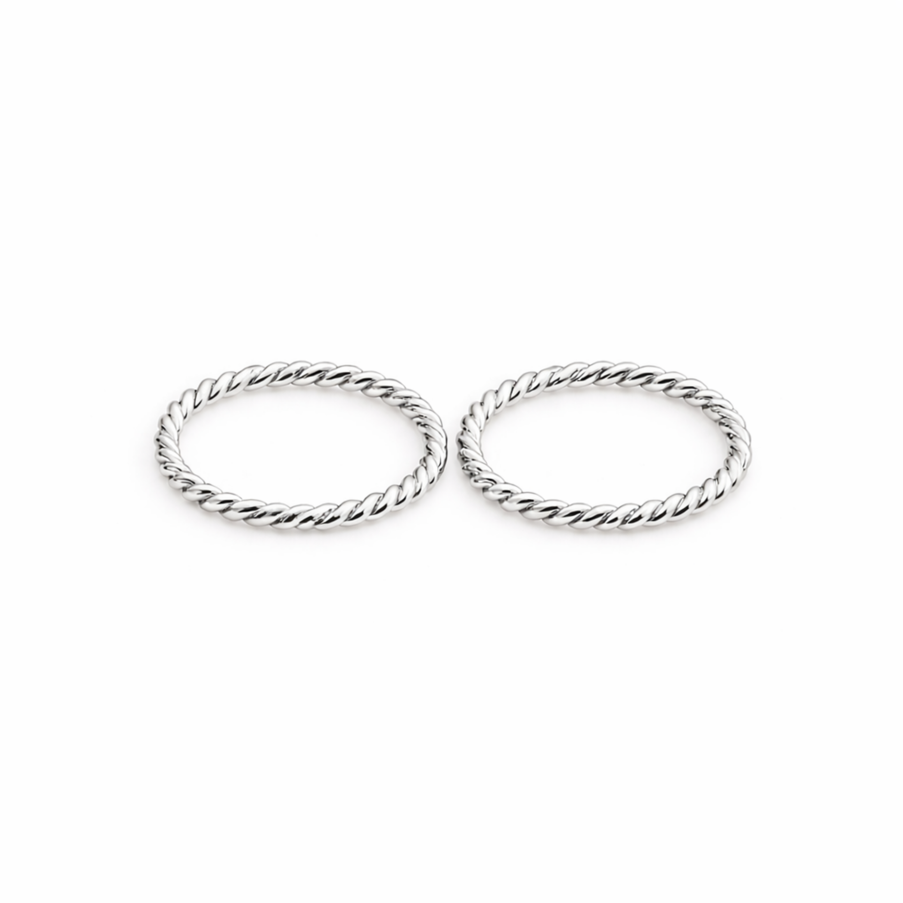 Sterling Silver Extra Small Twisted Hoop Earrings