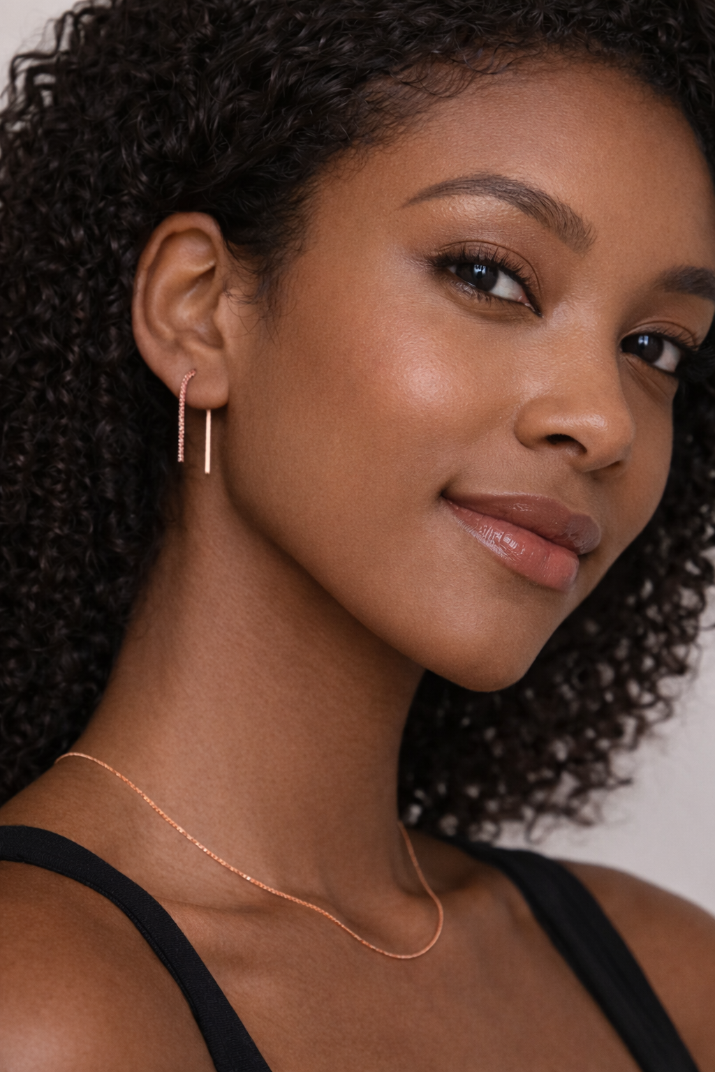 Mini Diamond Cut U Arc Earrings