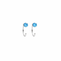 Swiss Blue Topaz Half Hoop Earrings