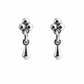 Sterling Silver Kite-Shaped Drop Earrings