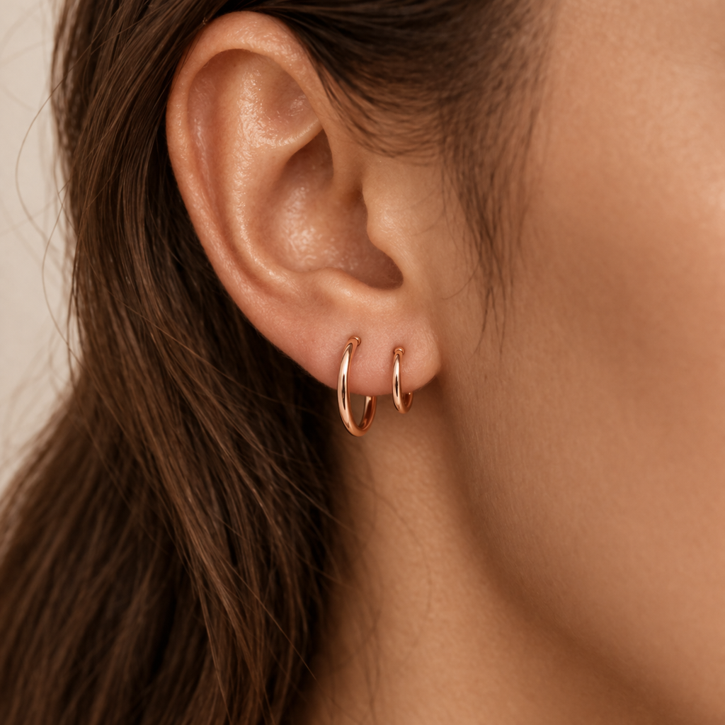 Duo Small Hoop Set - 6mm & 7mm