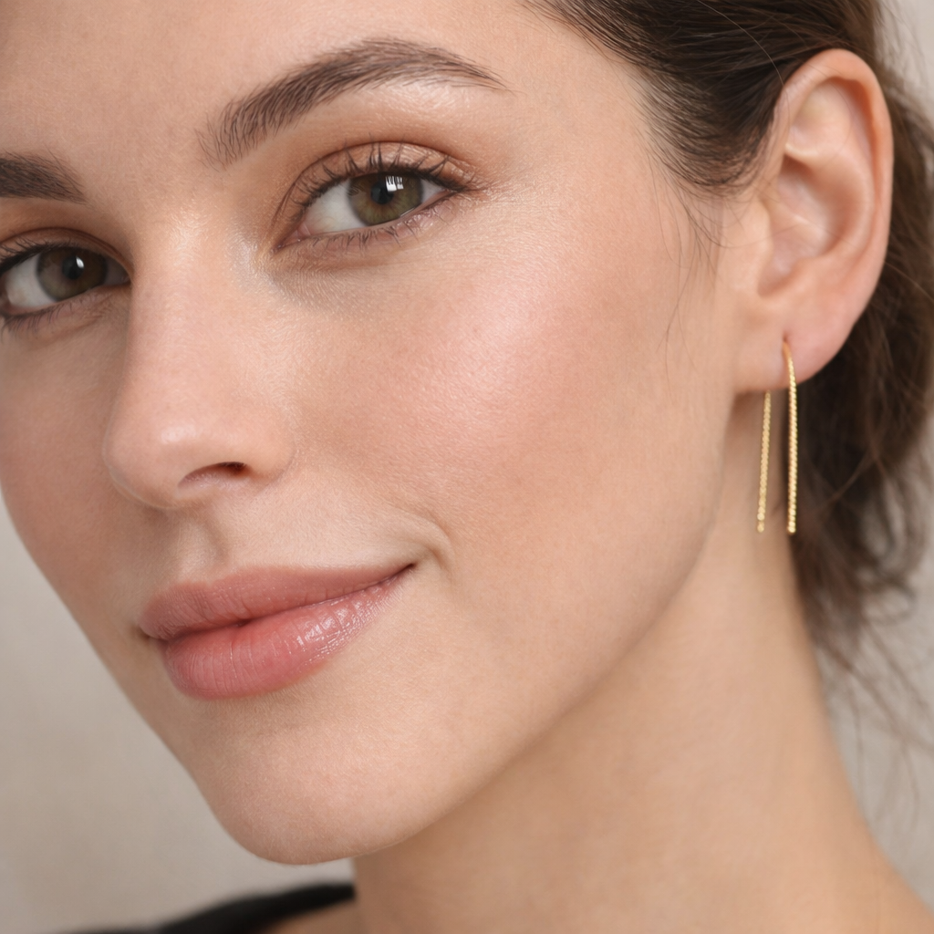 Diamond Cut U Arc Earrings