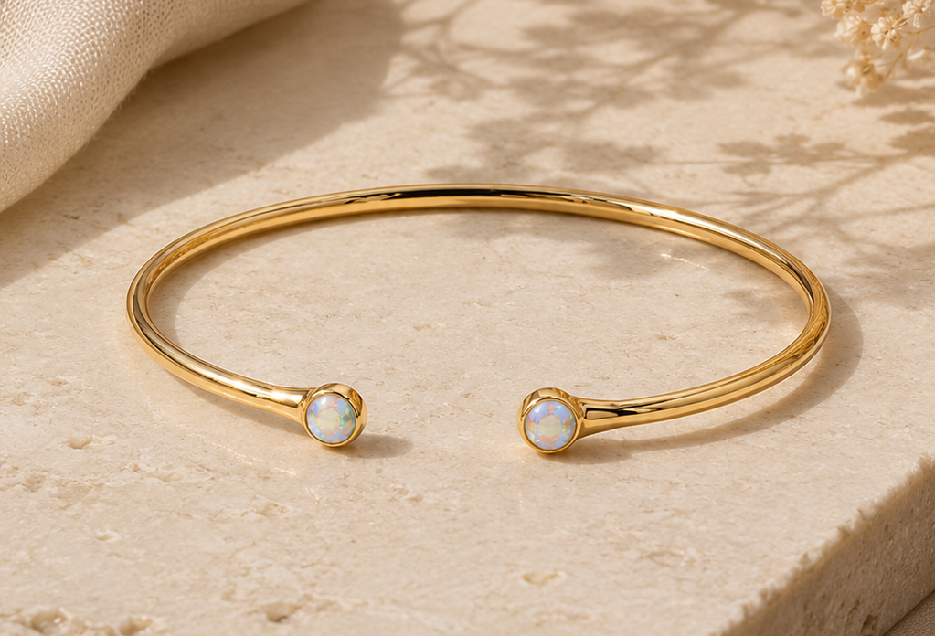 Oval Open Cuff Bracelet