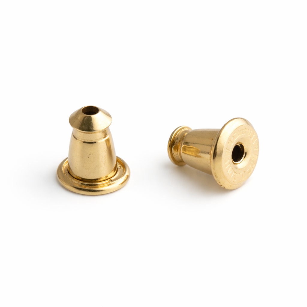 Solid Gold Black Onyx Stud Earrings