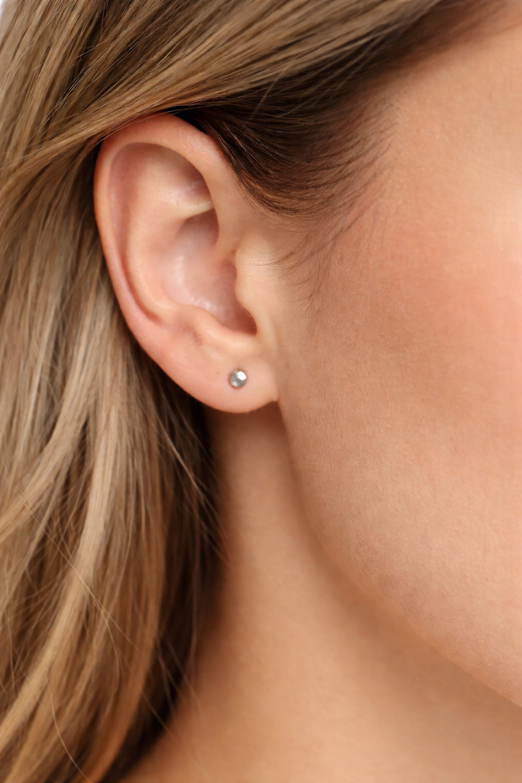 Sterling Silver Hammered Stud Earrings