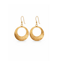 Gold-Plated Brass Hook Earrings