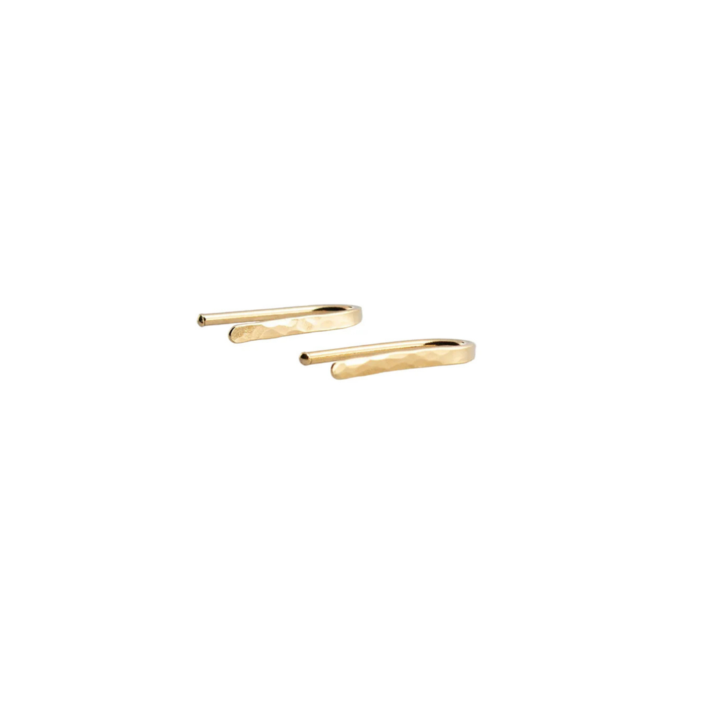 Minimalist Hammered Curve Earrings