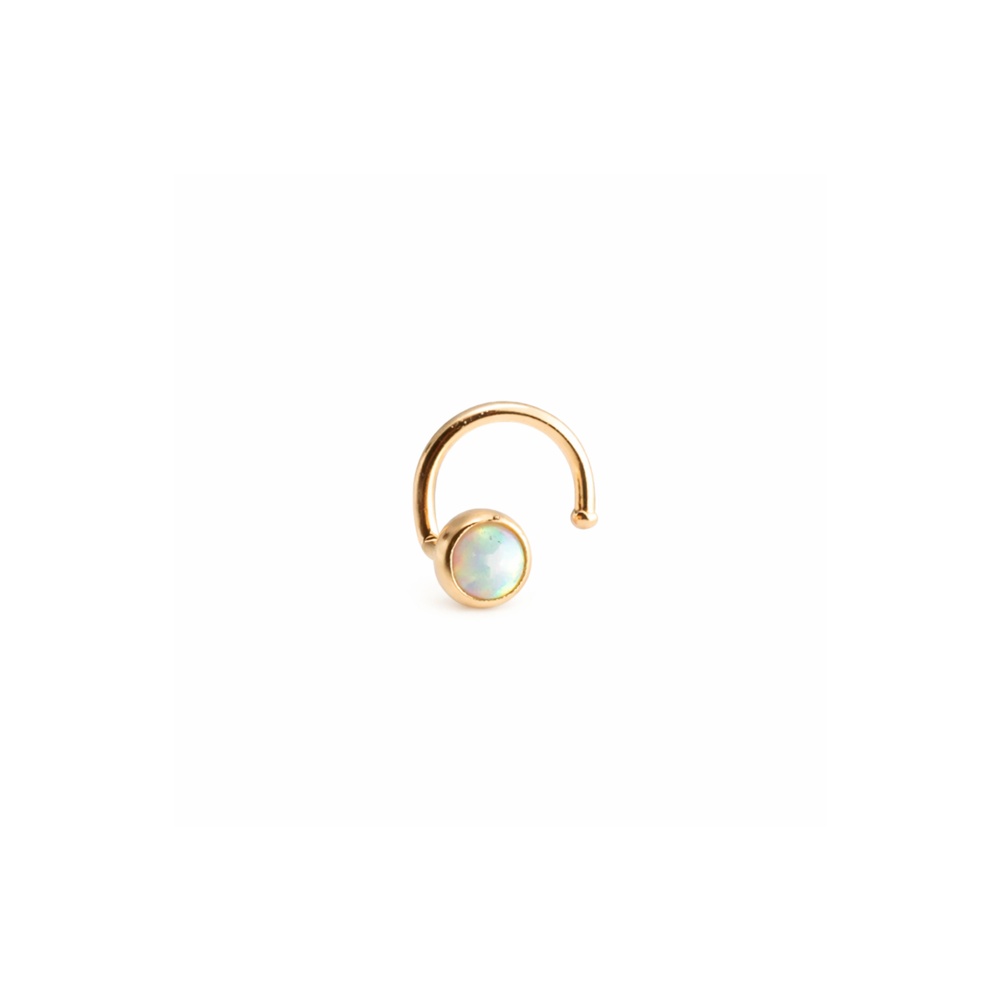Solid Gold Opal Nose Screw