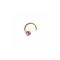 Solid Gold Amethyst Nose Screw