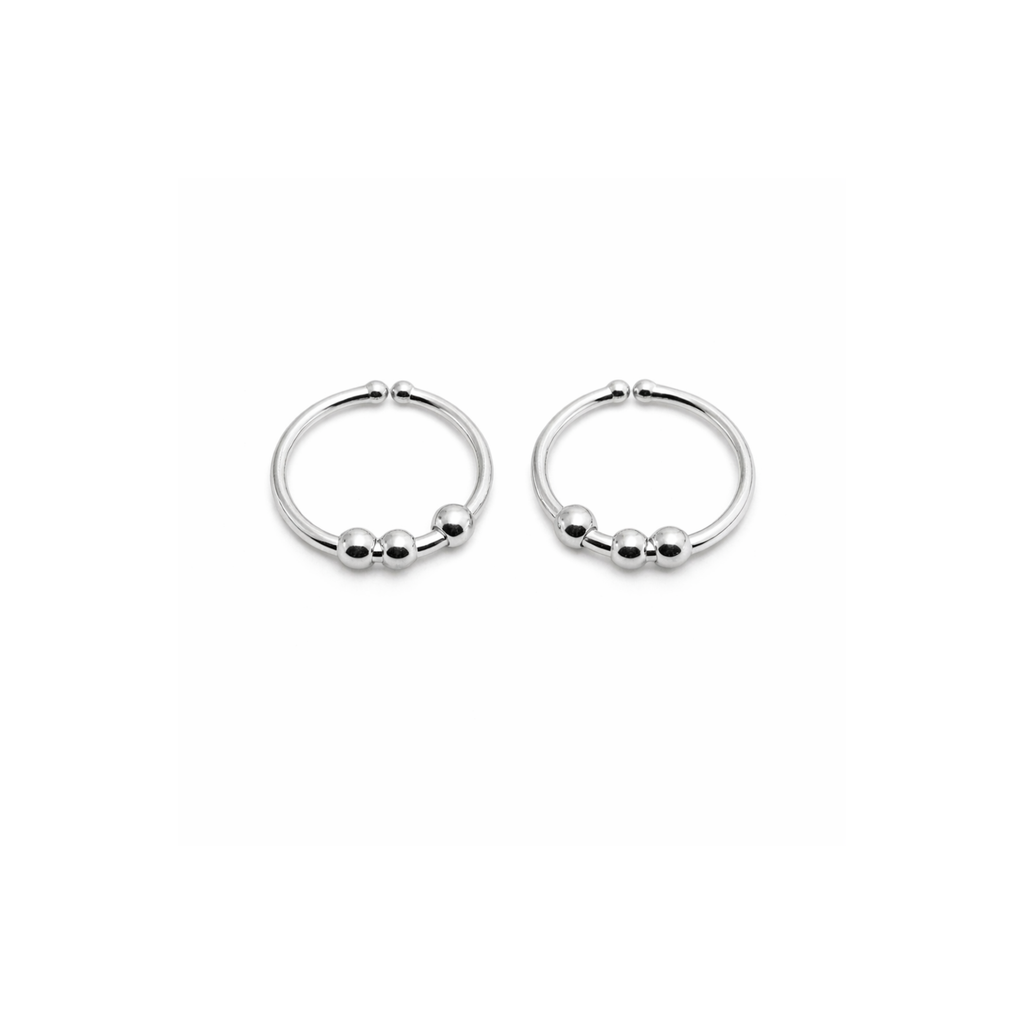 Small Hoop with Beads Earrings