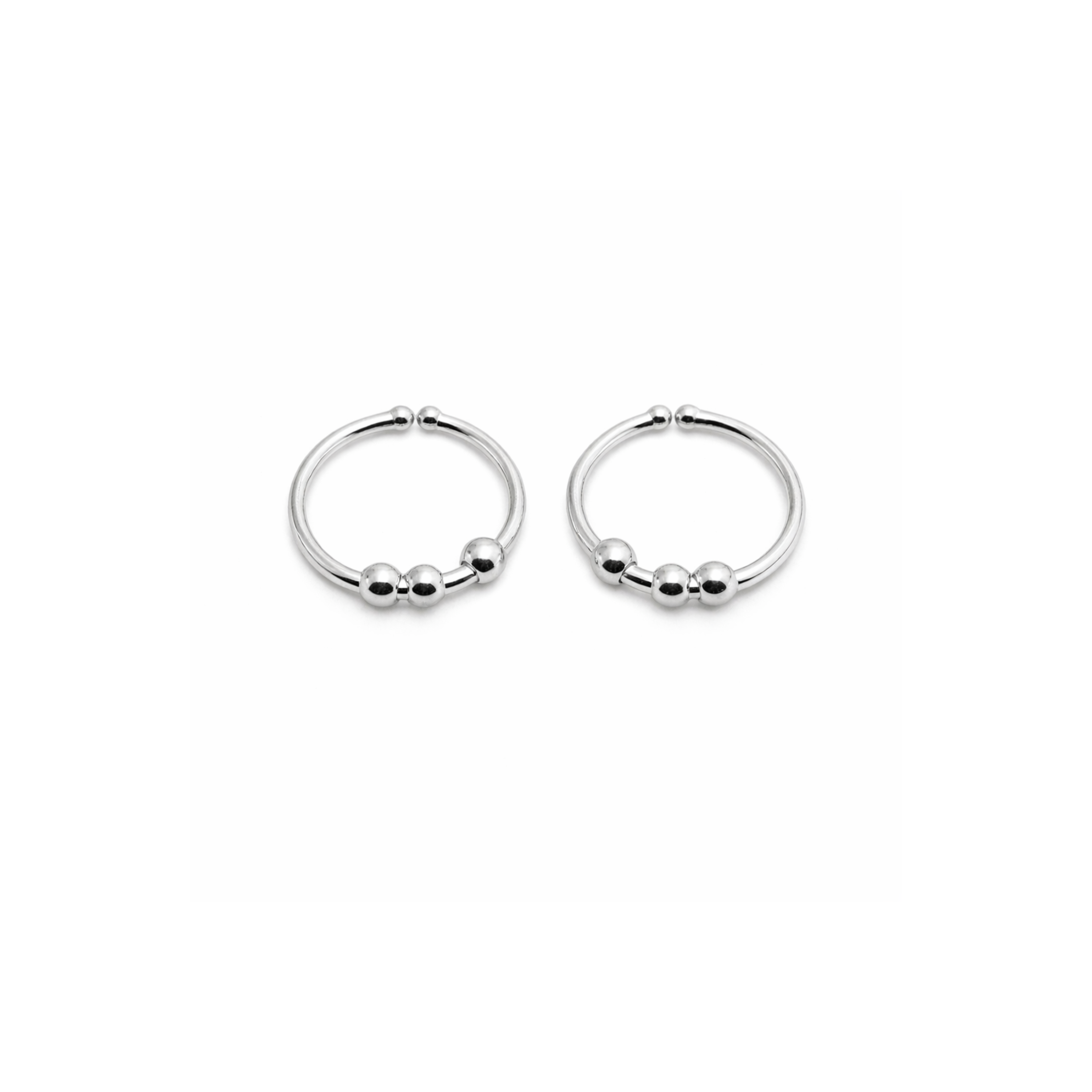 Small Hoop with Beads Earrings