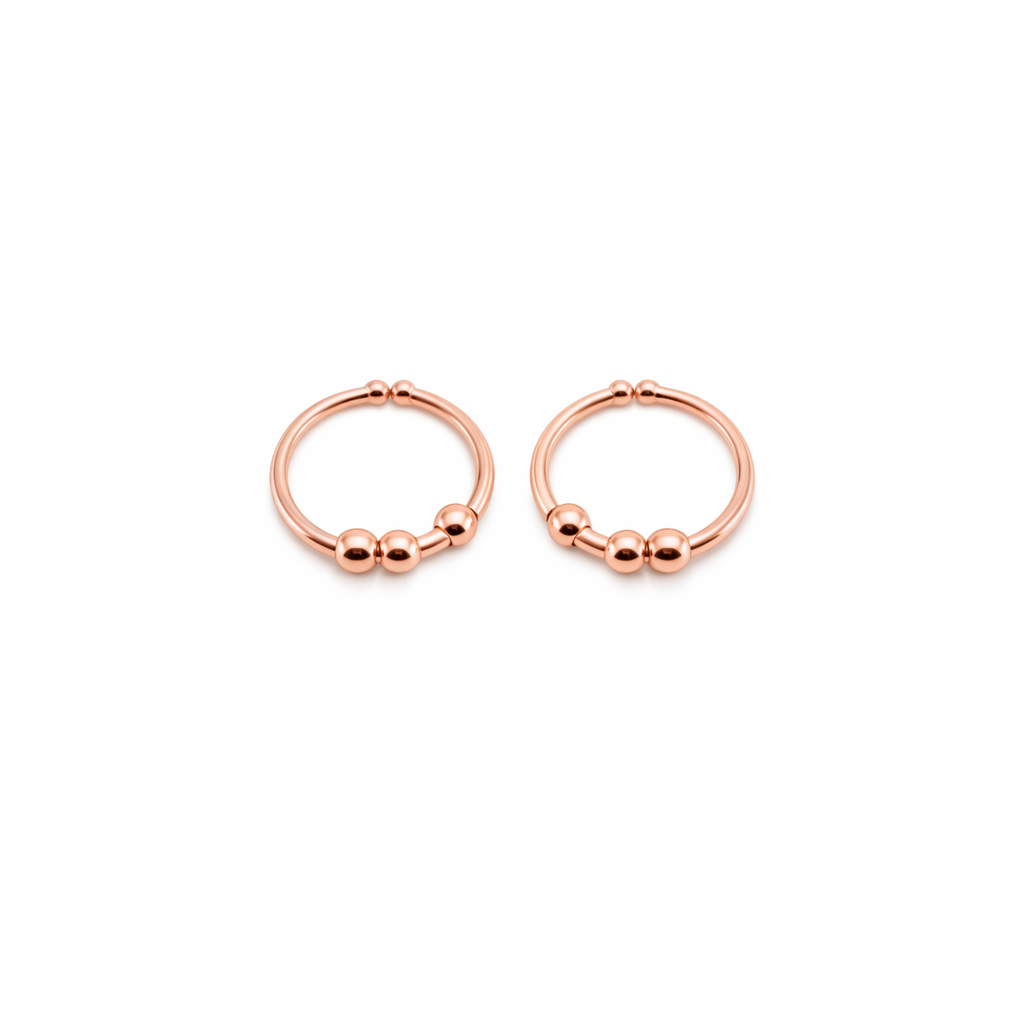 Small Hoop with Beads Earrings