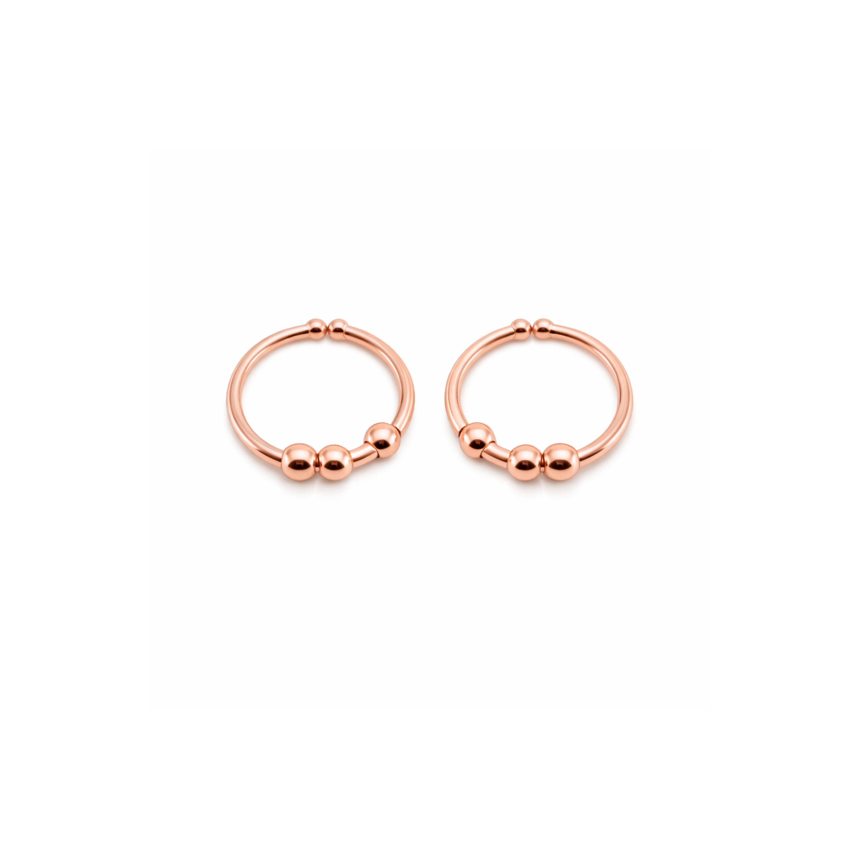 Small Hoop with Beads Earrings