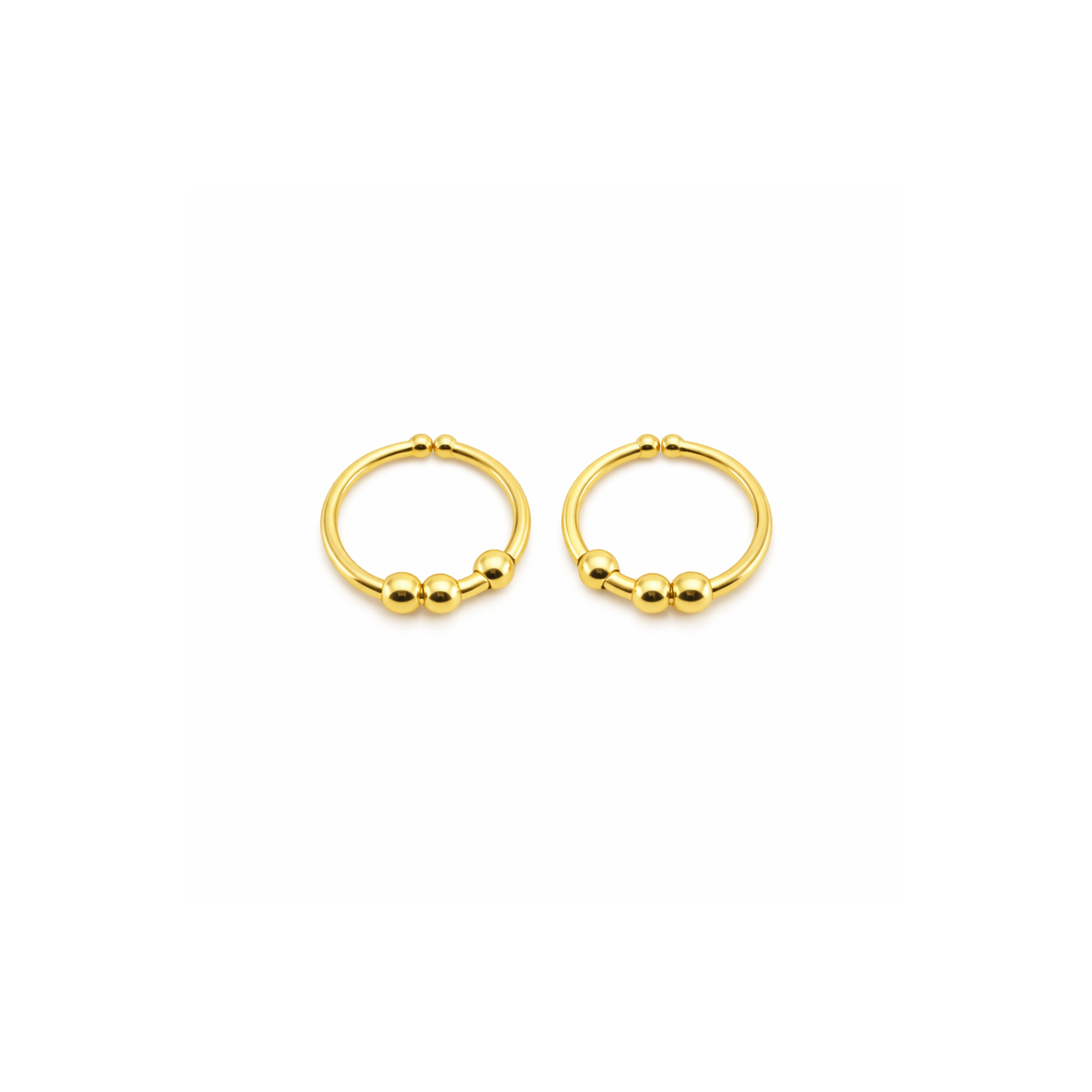 Small Hoop with Beads Earrings