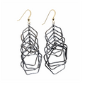 Two-Tone Geometric Dangle Earrings
