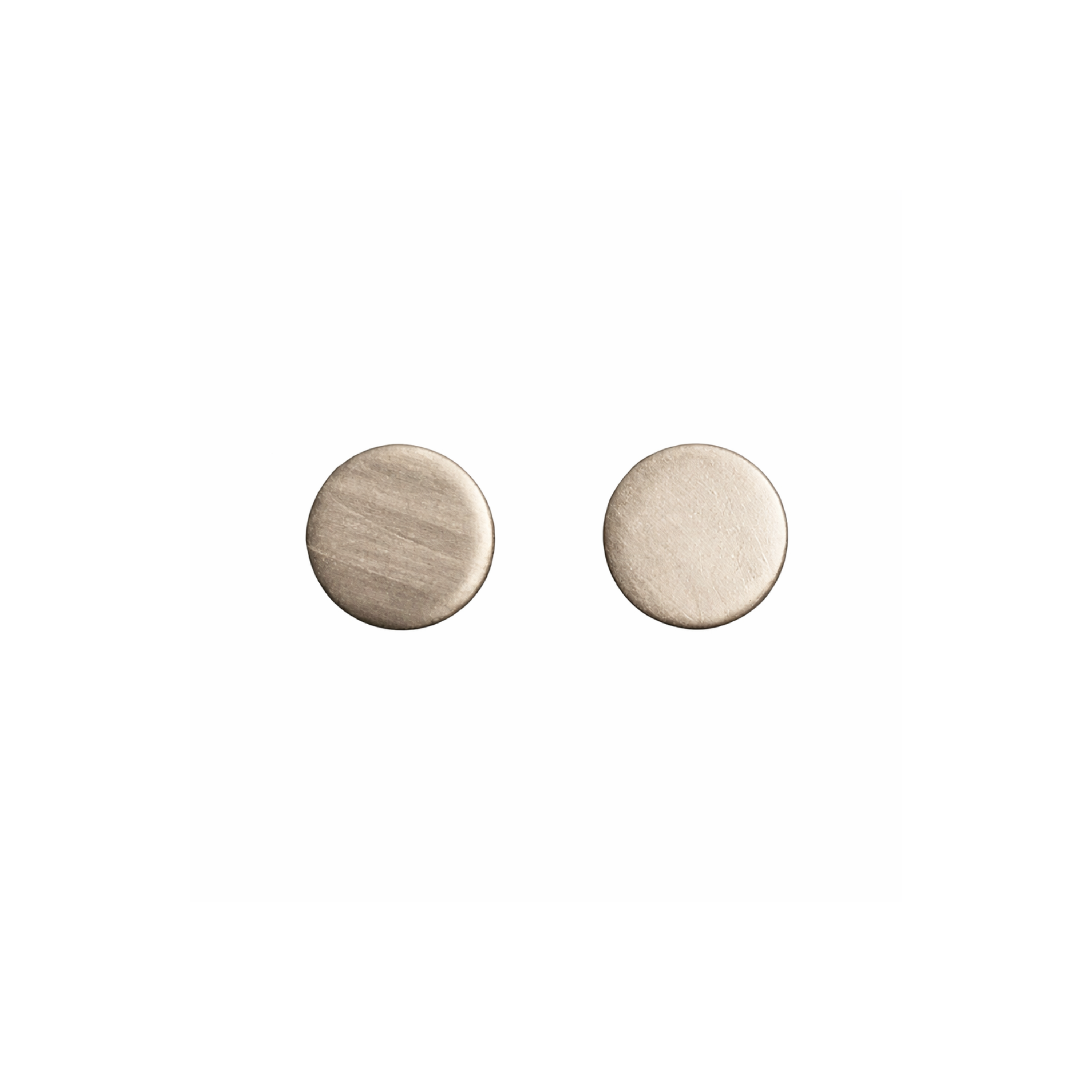 Solid Gold Matte Stud Earrings