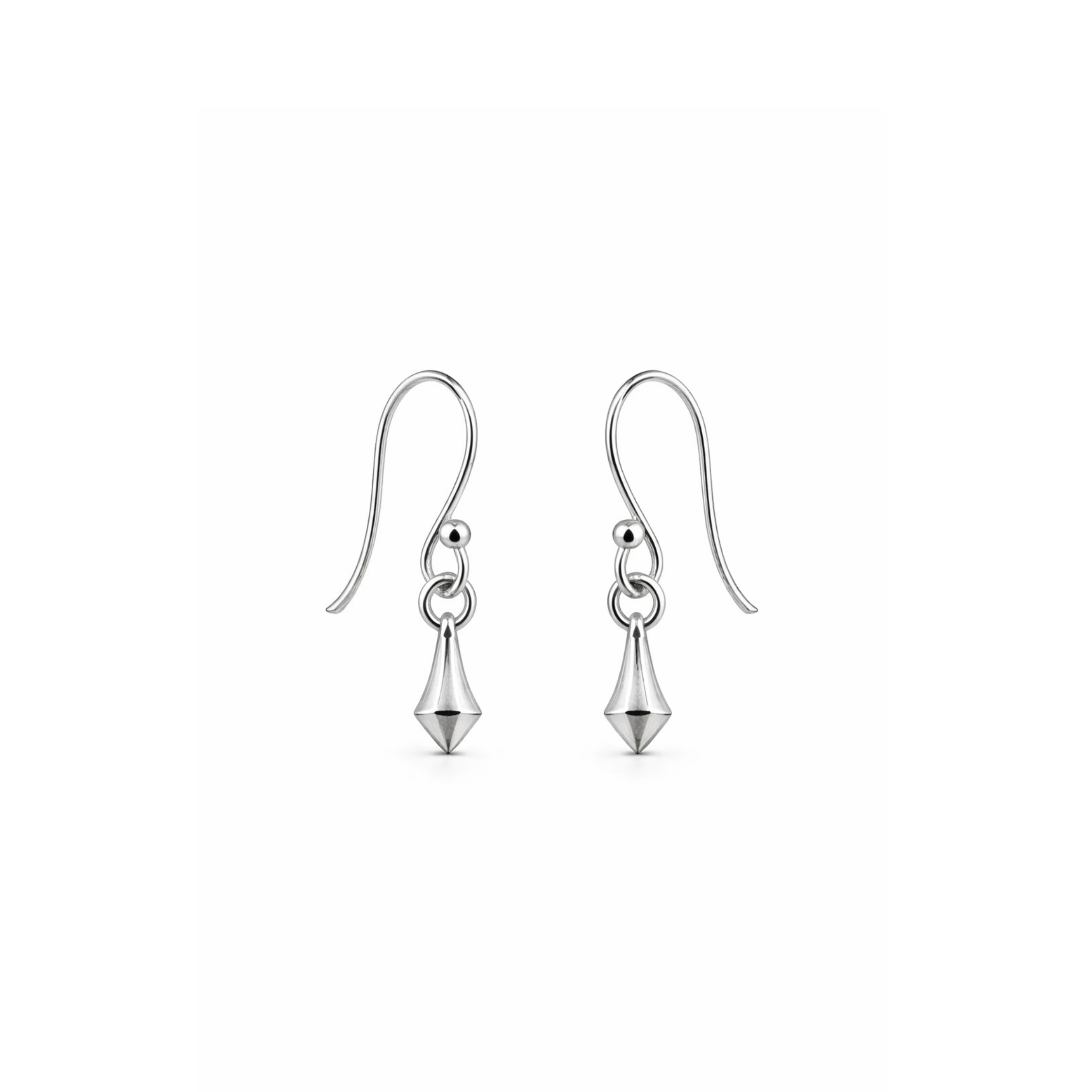 Sterling Silver Kite-Shaped Drop Earrings