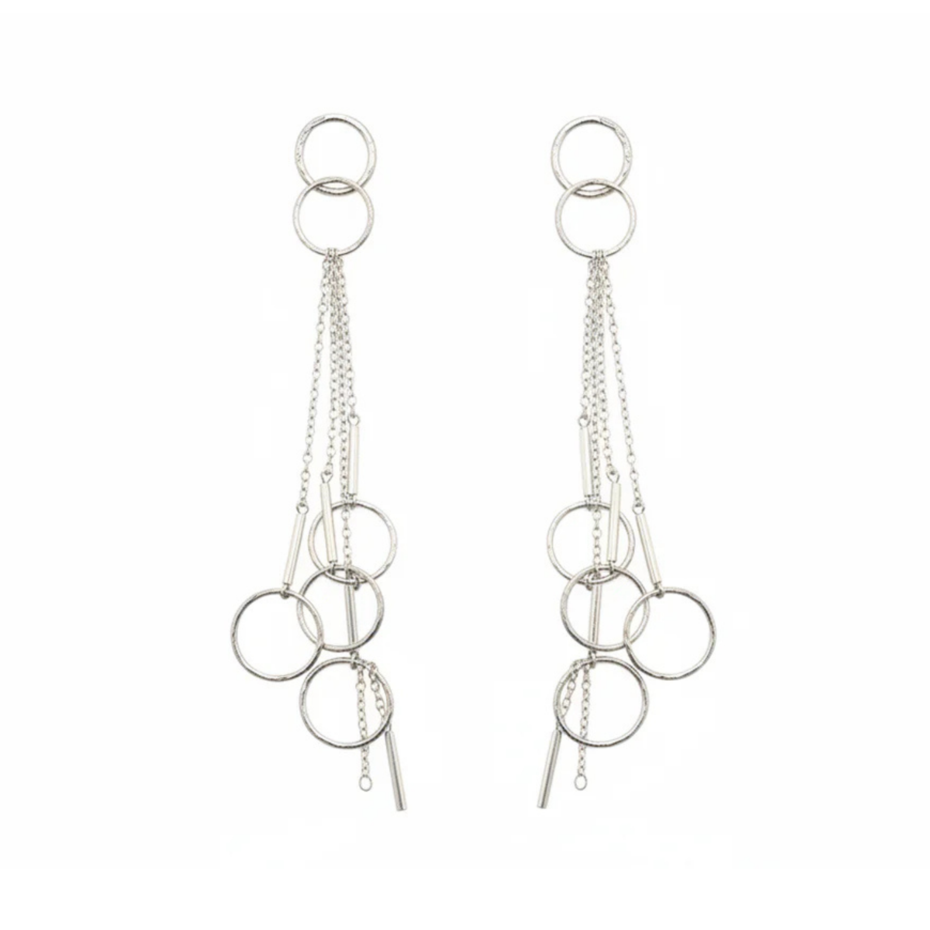 Sterling Silver Long Drop Earrings