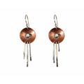 Copper & Sterling Silver CZ Earrings