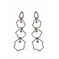 Sterling Silver Tundra Sapphire Long Dangle Earrings