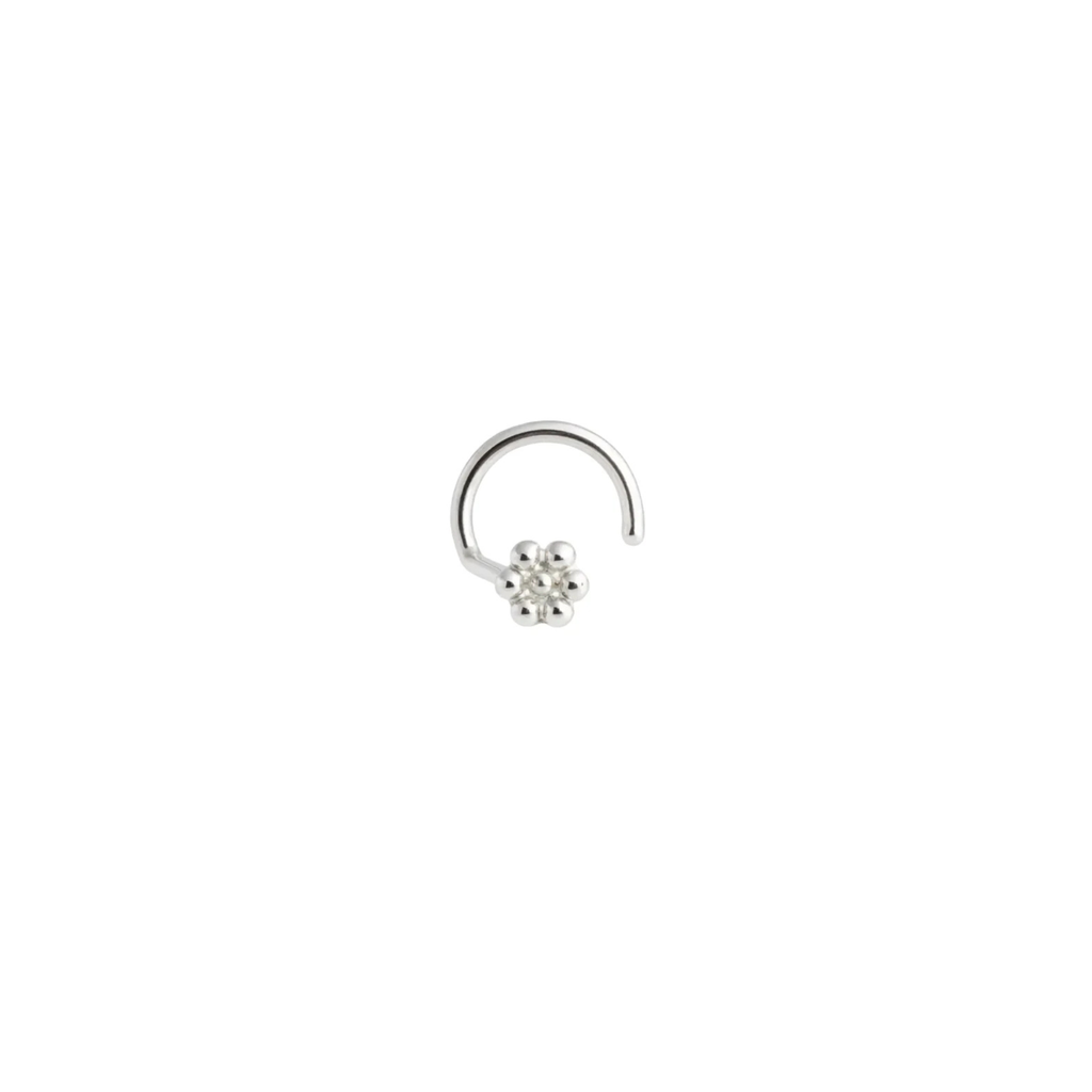 Sterling Silver Flower Nose Screw