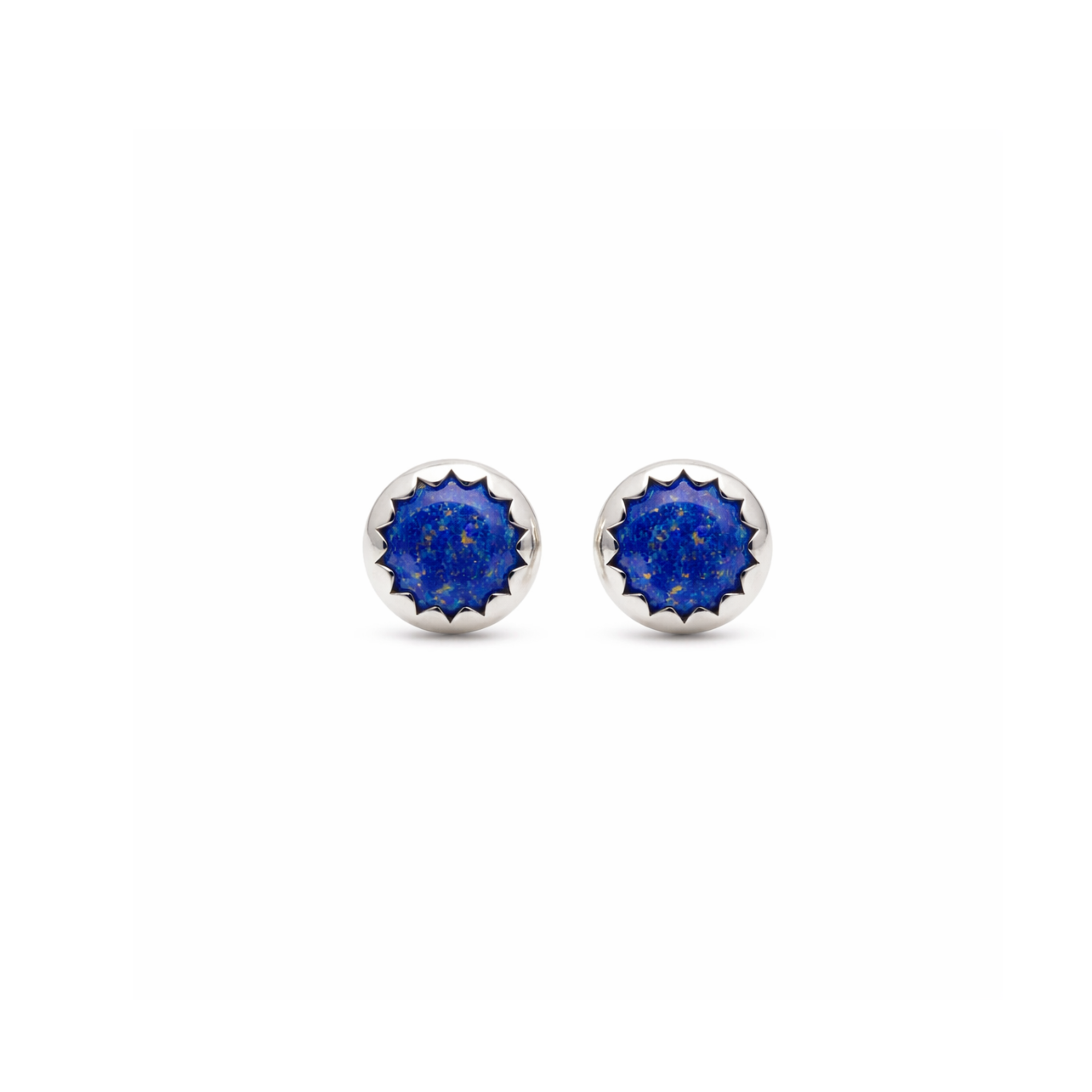 Sterling Silver Lapis Lazuli Stud Earrings