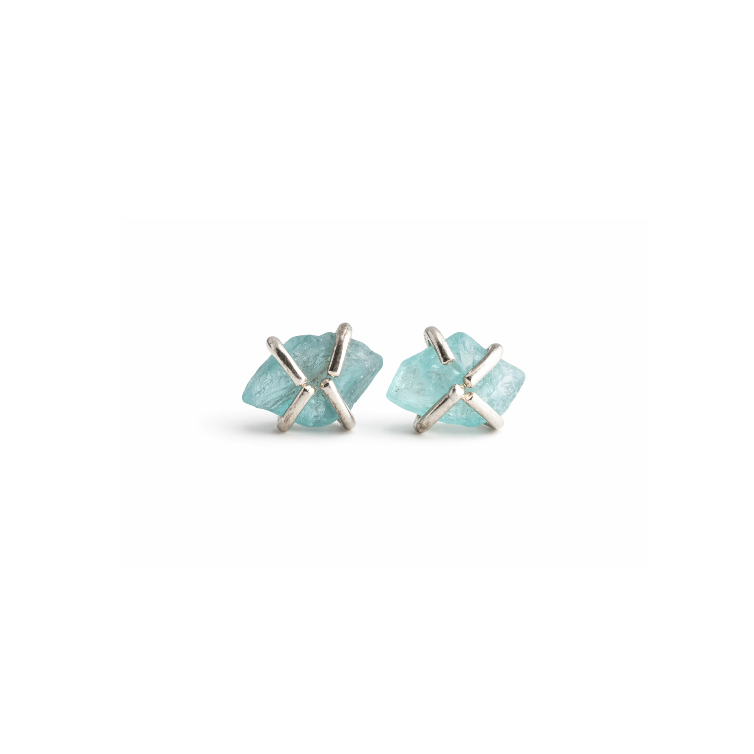 Sterling Silver Apatite Studs Earrings